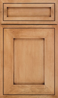 Airedale 5-Piece Maple Shaker Style Cabinet Door in Natural with Coffee glaze