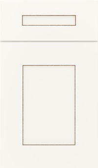 Artisan 5-piece Maple shaker cabinet door in White with Coffee glaze