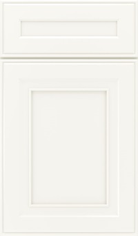 Leyden 5 Piece Maple Flat Panel Cabinet Door in White