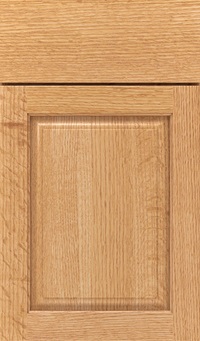 Plaza Quartersawn Oak raised panel cabinet door in Natural