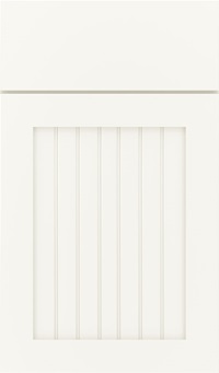 Simsbury Maple Beadboard Cabinet Door in White