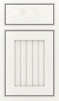 Simsbury Oak Beaded Inset Cabinet Door in White