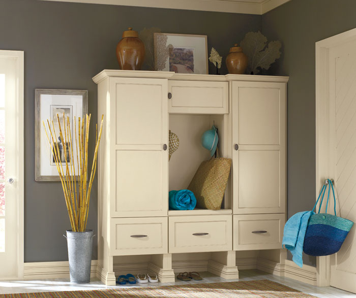 Off White Storage Cabinet - Decora Cabinetry
