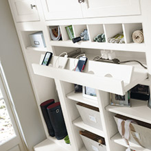 Decora cabinets with built-in charging station
