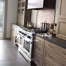Roslyn Alder kitchen cabinets with clean lines and a subtle design