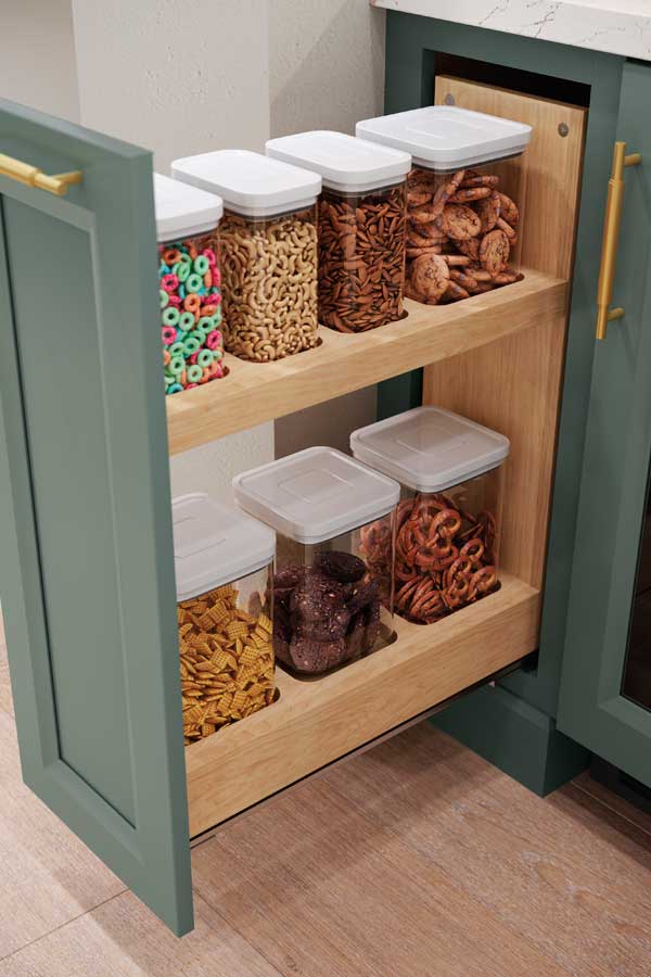 Kitchen Storage, Base Cabinet Pullout Food Storage Container