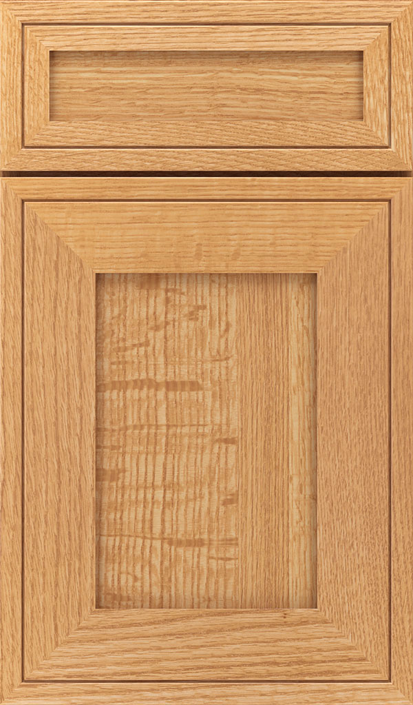 Airedale 5-Piece Quartersawn Oak Shaker Style Cabinet Door in Natural