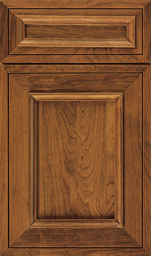 Altmann 5-piece Cherry recessed panel cabinet door in Suede