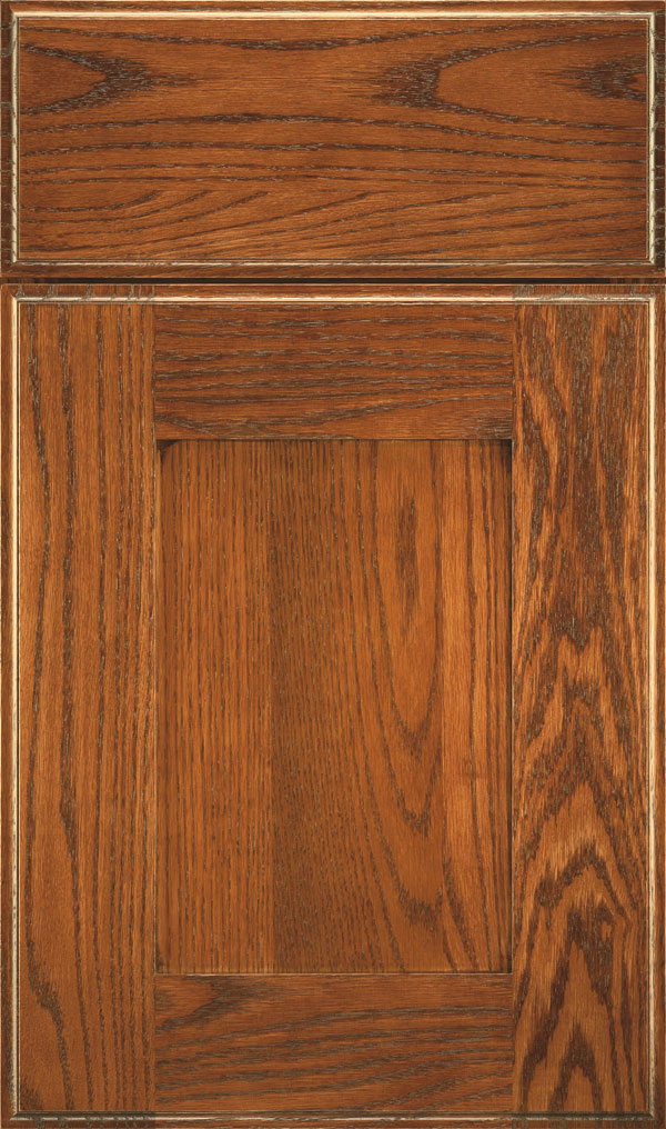 Artisan Oak Shaker Cabinet Door in Bourbon Noir