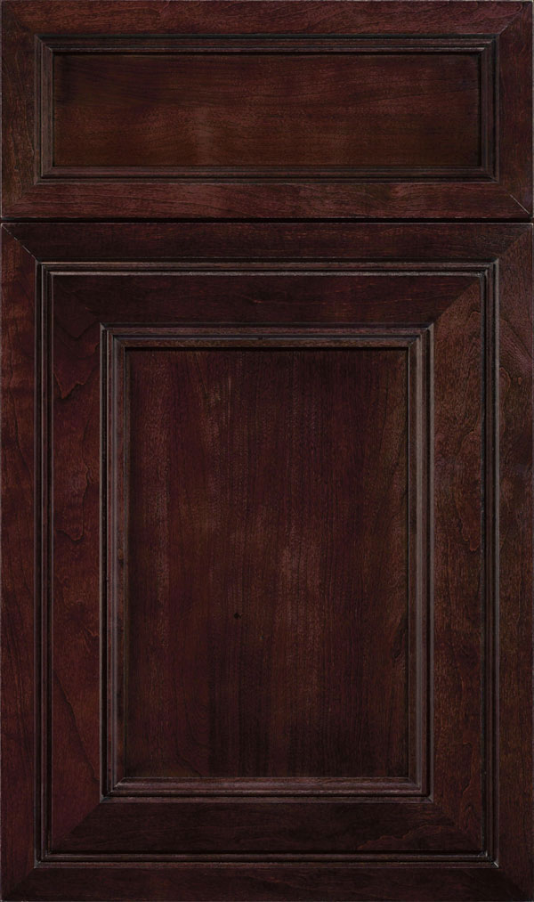 Braydon Manor 5-Piece Cherry Flat Panel Cabinet Door in Teaberry