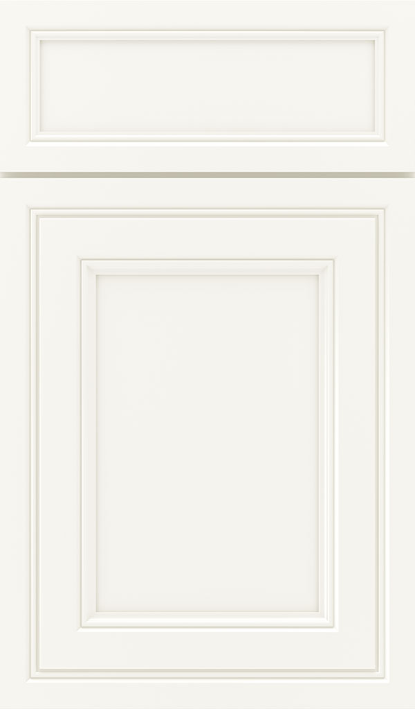 Braydon Manor 5-Piece Maple Flat Panel Cabinet Door in White