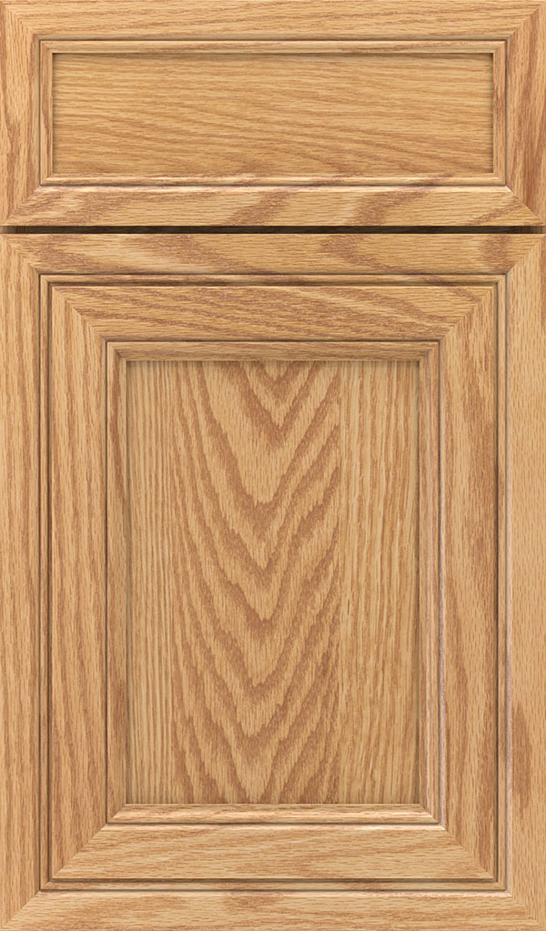 Braydon Manor 5-Piece Oak Flat Panel Cabinet Door in Natural
