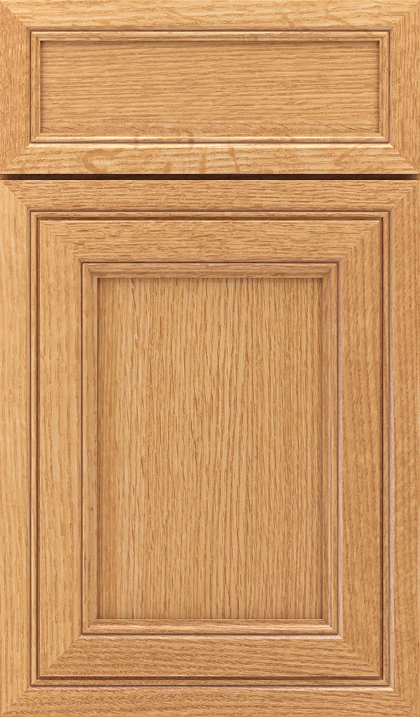 Braydon Manor 5-Piece Quartersawn Oak Flat Panel Cabinet Door in Natural