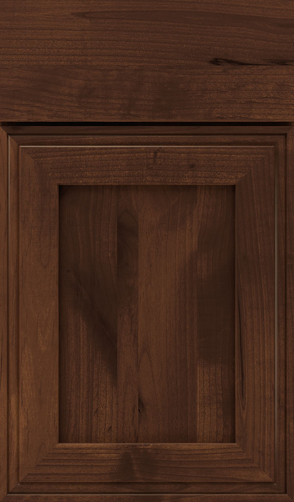 Daladier Rustic Alder Recessed Panel Cabinet Door in Sepia