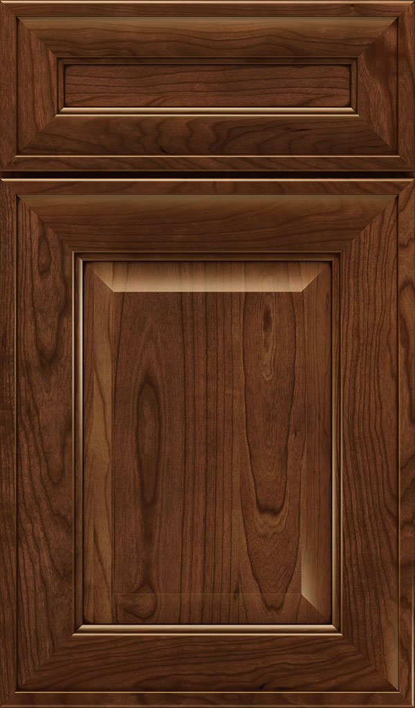 Davenport 5-Piece Cherry Raised Panel Cabinet Door in Arlington Espresso