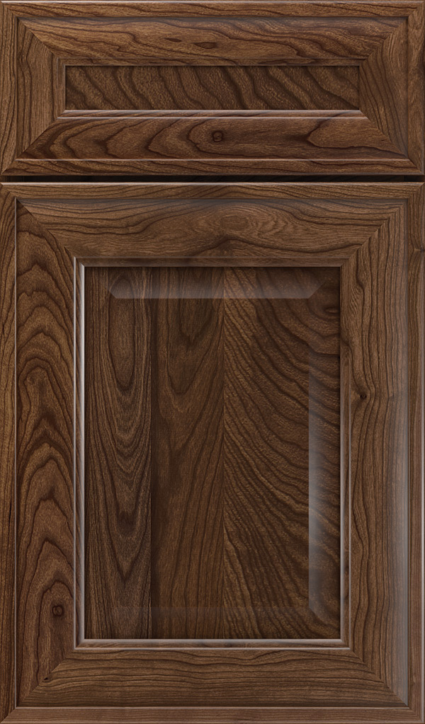Davenport 5-Piece Cherry Raised Panel Cabinet Door in Mink