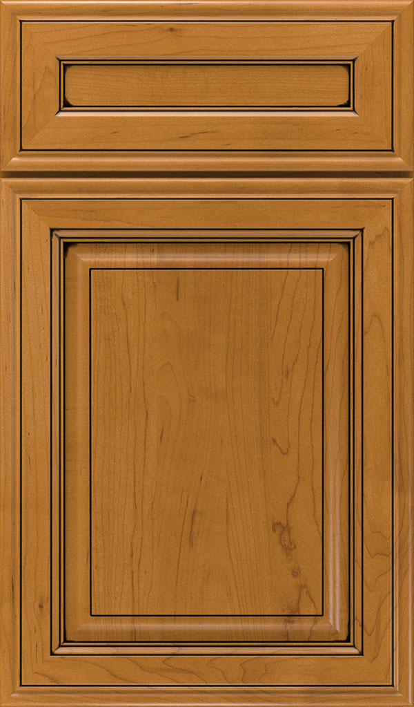Galleria 5-Piece Maple Raised Panel Cabinet Door in Natural Coffee