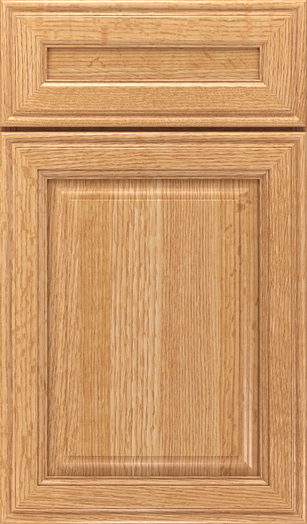 Galleria 5-Piece Quatersawn Oak Raised Panel Cabinet Door in Natural