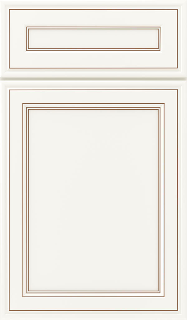 Girard 5-Piece Maple Raised Panel Cabinet Door in White Coffee