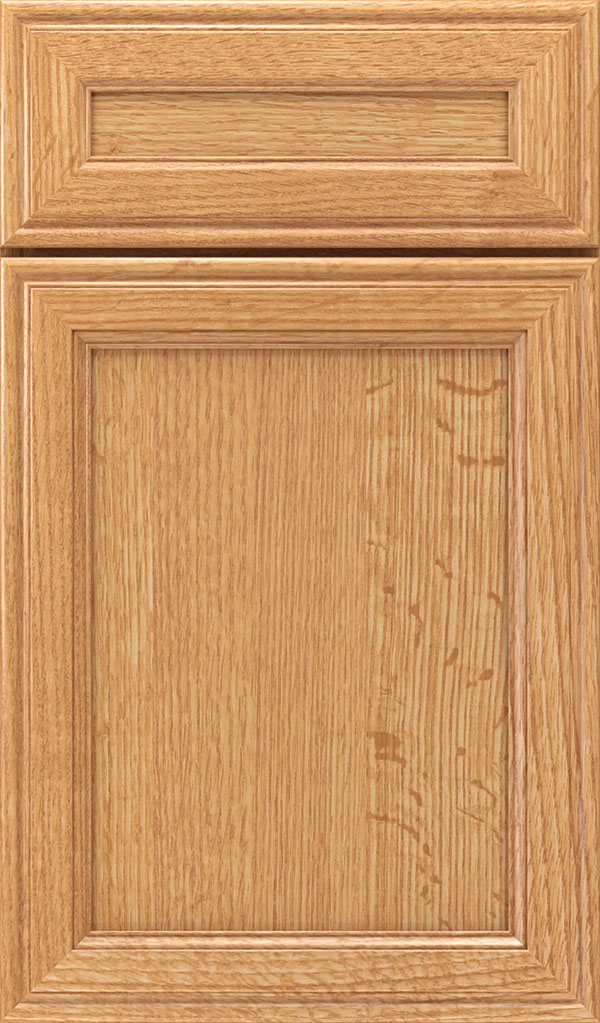 Girard 5-Piece Quartersawn Oak Raised Panel Cabinet Door in Natural