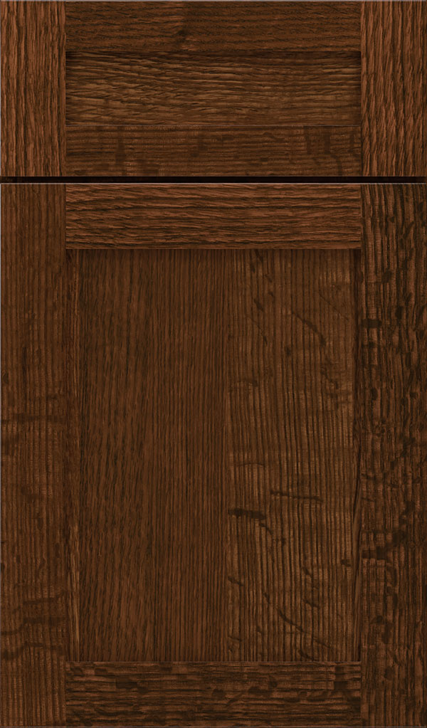 Harmony 5-Piece Quartersawn Oak Shaker Cabinet Door in Sepia