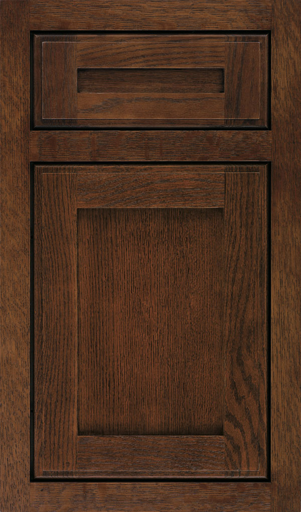 Harmony 5 Piece Quartersawn Oak Inset Cabinet Door in Sepia