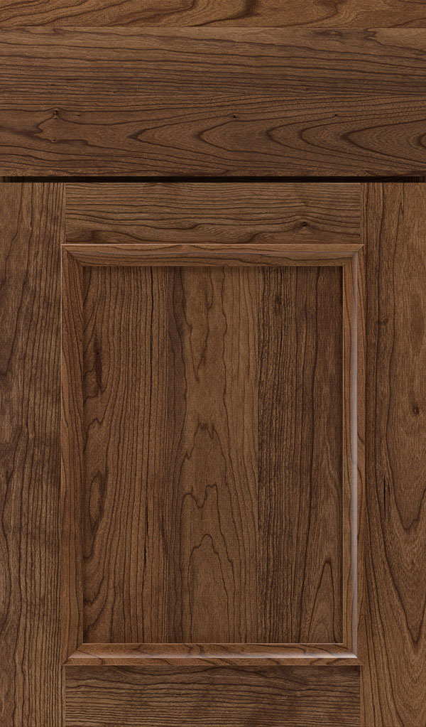Haskins Cherry recessed panel cabinet door in Mink