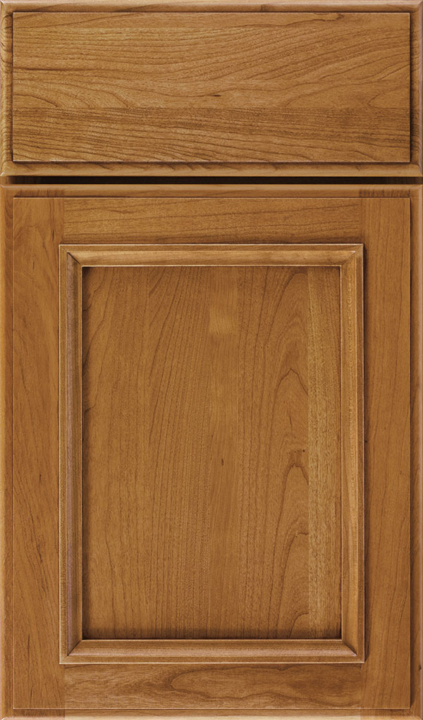Haskins Cherry recessed panel cabinet door in Natural Coffee