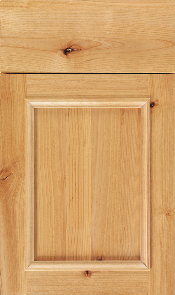 Haskins Rustic Alder recessed panel cabinet door in Natural