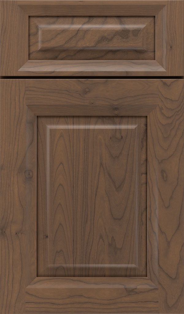 Hawthorne 5-piece Cherry raised panel cabinet door in Kindling