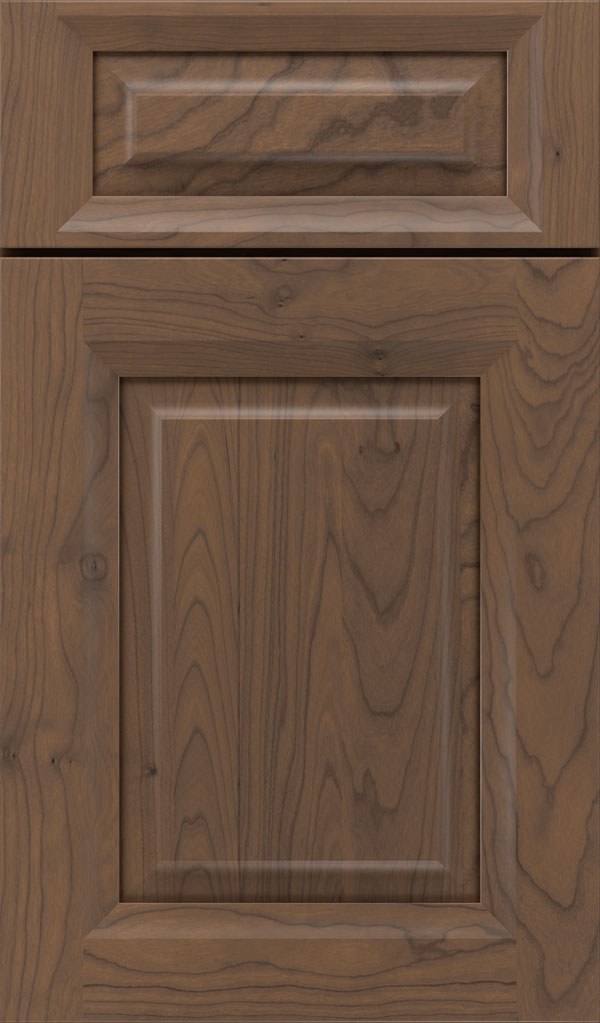 Hawthorne 5-piece Cherry raised panel cabinet door in Kindling