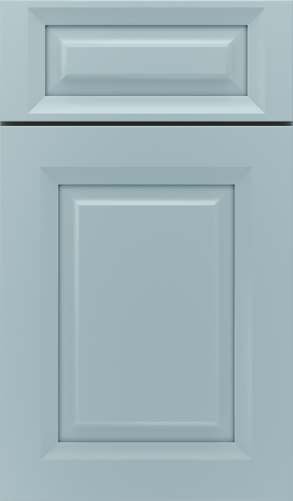 Hawthorne 5-piece Maple raised panel cabinet door in Interesting Aqua