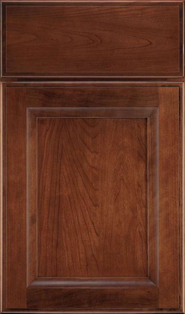Huchenson Cherry Recessed Panel Cabinet Door in Arlington Espresso