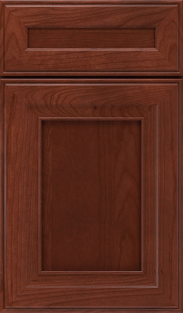 Leyden 5 Piece Cherry Flat Panel Cabinet Door in Arlington