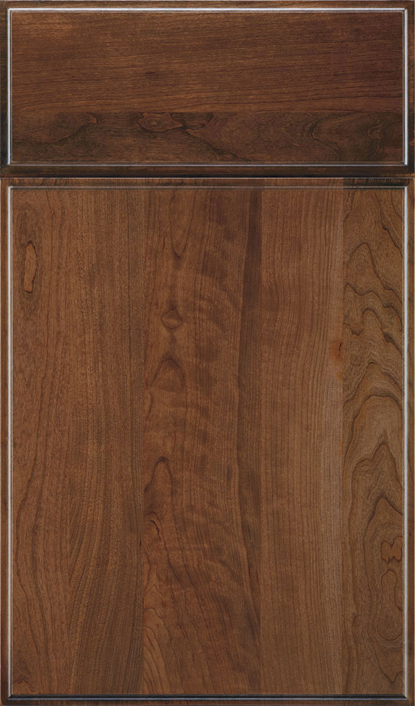 Marquis Cherry Slab Cabinet Door in Mink