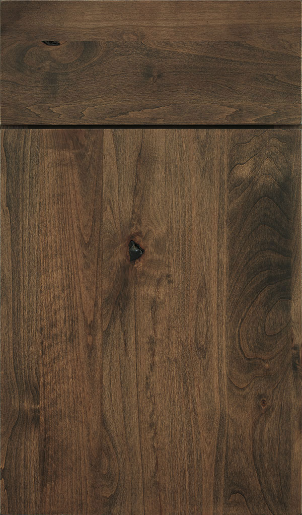 Marquis Rustic Alder Slab Cabinet Door in Mink