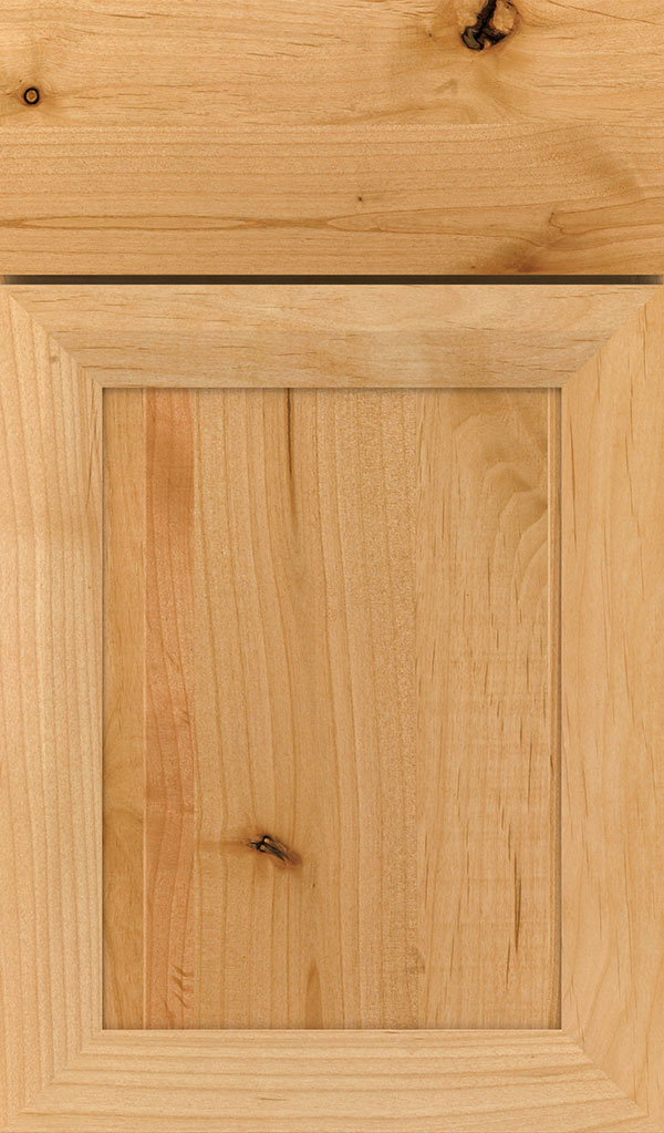 Modesto Rustic Alder Recessed Panel Cabinet Door in Natural