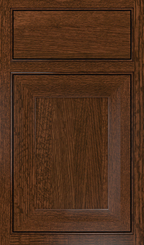 Modesto Quartersawn Oak Beaded Inset Cabint Door in Sepia