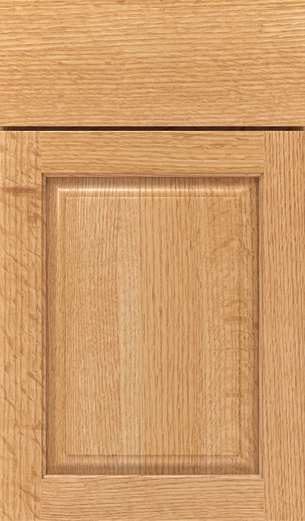 Plaza Quartersawn Oak raised panel cabinet door in Natural