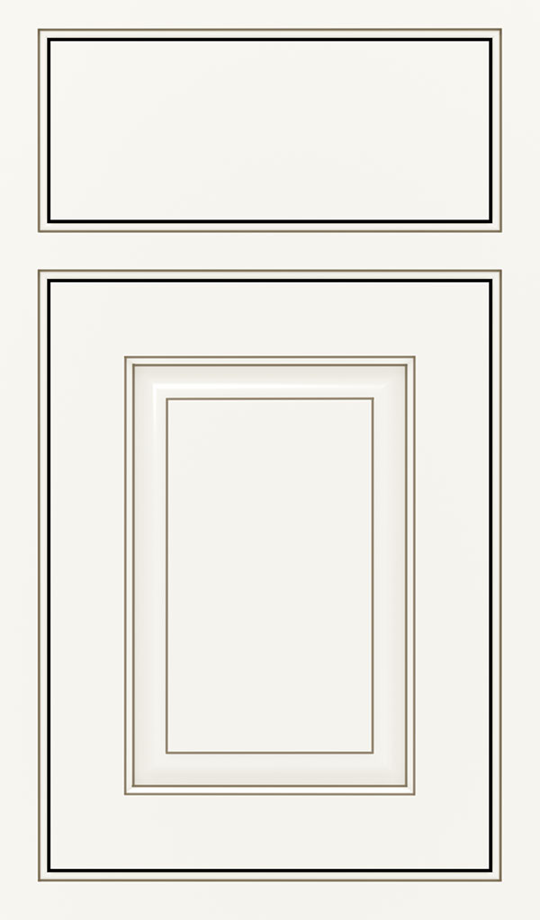 Plaza Maple Beaded Inset Cabinet Door in White Twilight