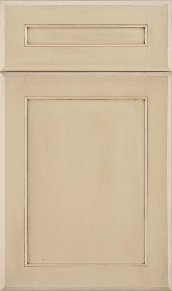 Prescott 5 Piece Maple Flat Panel Cabinet Door in Irish Creme