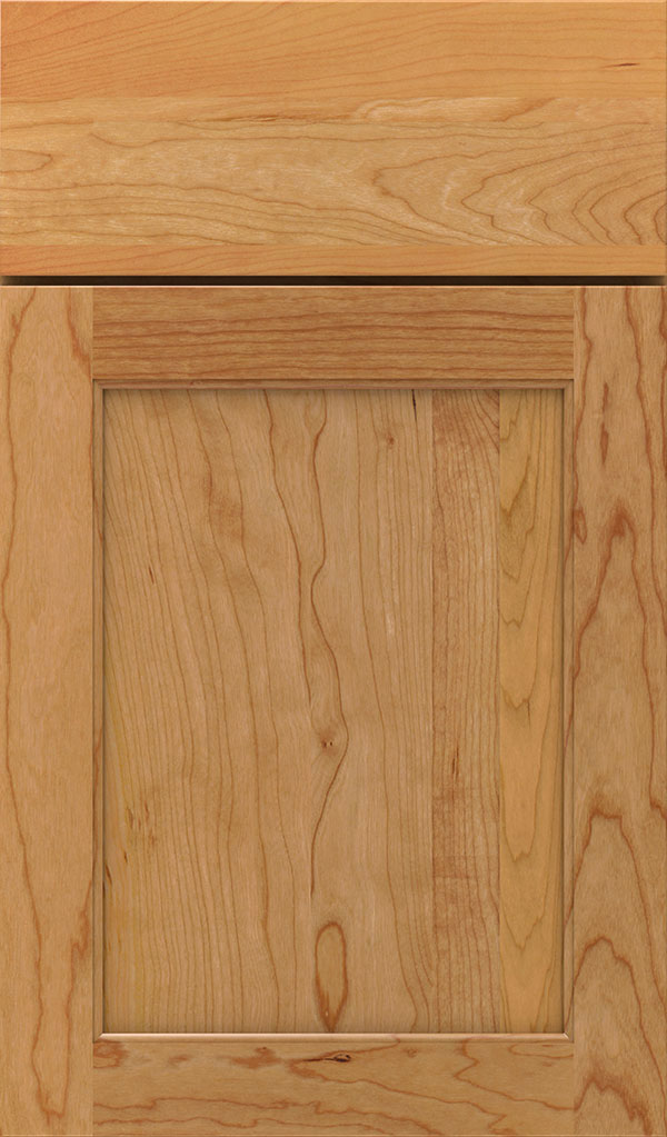 Prescott Cherry Flat Panel Cabinet Door in Natural