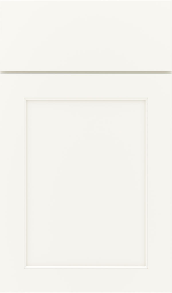 Prescott Maple Flat Panel Cabinet Door in White
