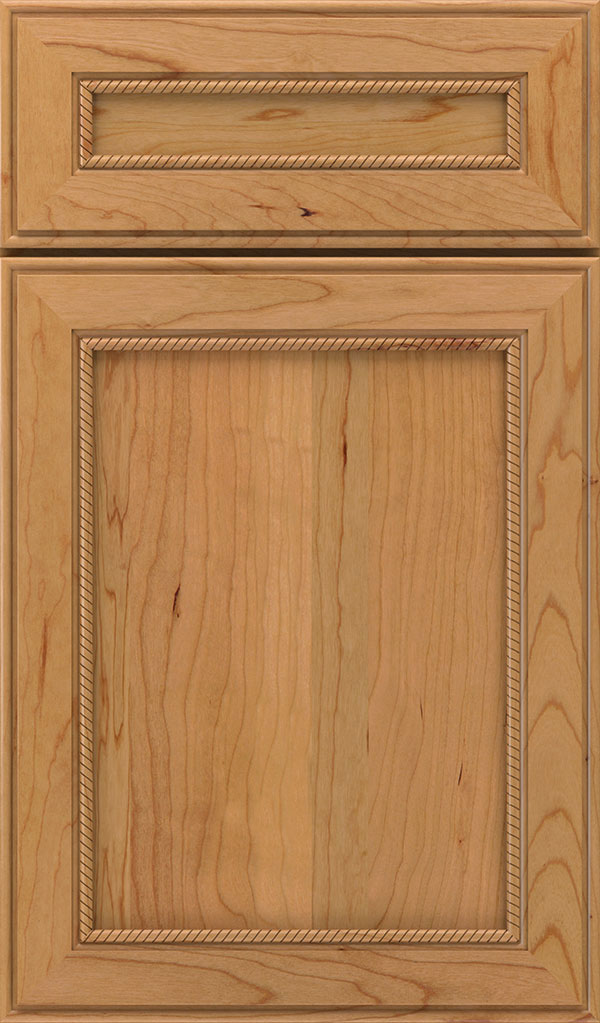 Savannah 5 Piece Cherry Flat Panel Cabinet Door in Natural