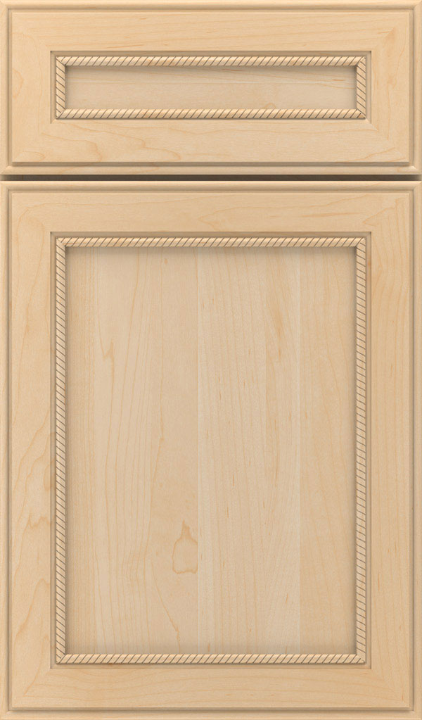 Savannah 5 Piece Maple Flat Panel Cabinet Door in Natural
