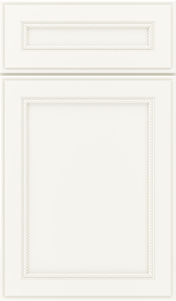Savannah 5 Piece Maple Flat Board Cabinet Door in White