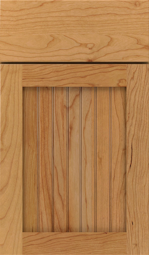 Simsbury Cherry Beadboard Cabinet Door in Natural