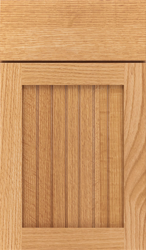 Simsbury Quartersawn Oak Beadboard Cabinet Door in Natural