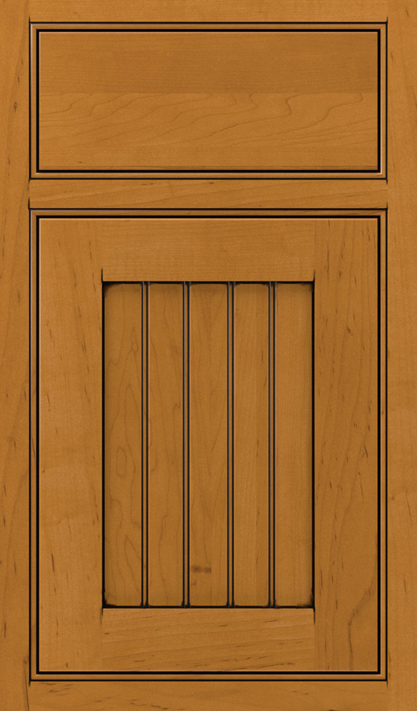 Simsbury Maple Beaded Inset Cabinet Door in Natural Coffee