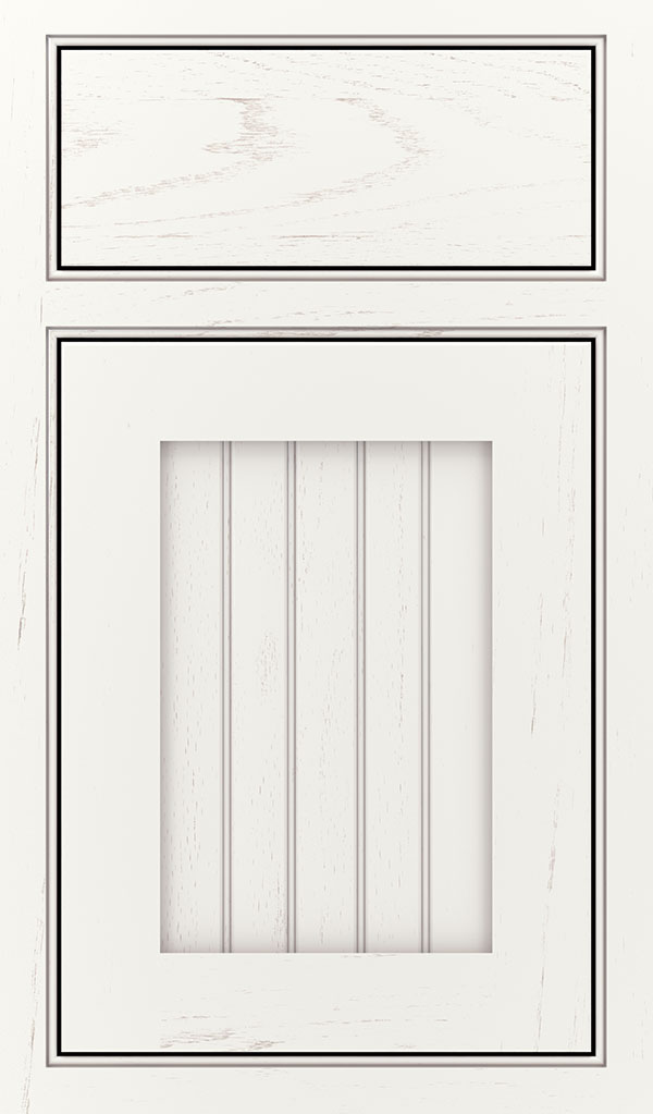 Simsbury Oak Beaded Inset Cabinet Door in White